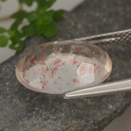5.02캐럿 천연 매우 밝은 주황색 선스톤, 타원형 컷, 14.2×10 mm, 투명한