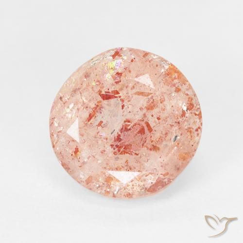 3.45ct 자연스러운 Light Grapefruit Pink 썬스톤, 둥근, 투명한