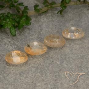 2.05캐럿 천연 멜론 오렌지 썬스톤 보석, 타원형 컷, 투명한