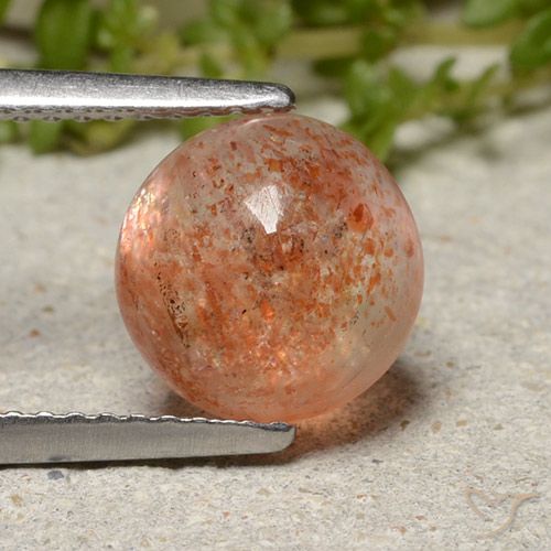2.32ct 자연스러운 자몽 오렌지 썬스톤, 둥근, 투명한