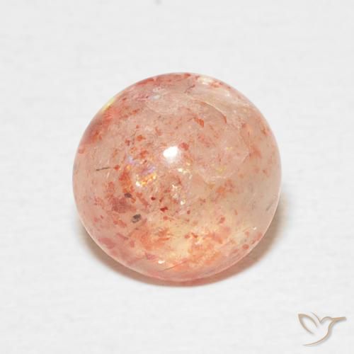 2.34ct 자연스러운 미디엄 오렌지 썬스톤, 둥근, 투명한