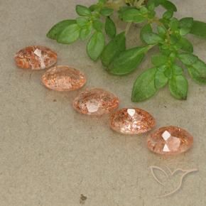 3.60캐럿 천연 진저 오렌지 썬스톤 보석, 타원형 컷, 투명한