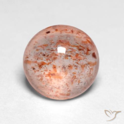 1.16ct 자연스러운 피치 오렌지 썬스톤, 둥근, 투명한