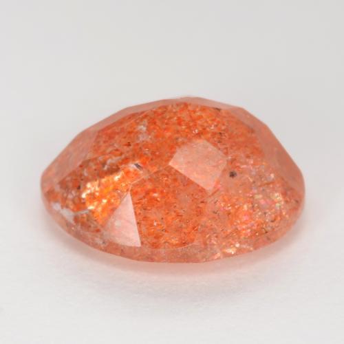 2.50캐럿 천연 미디엄 레드 선스톤, 타원형 컷, 10.1×8.2 mm, 투명한