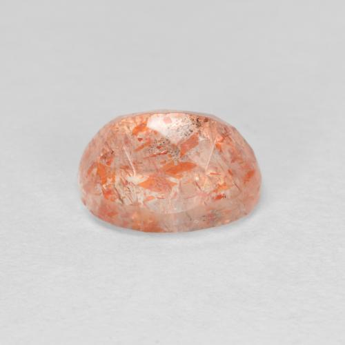 1.53캐럿 천연 진저 오렌지 선스톤, 타원형 컷, 8×6.1 mm, 투명한