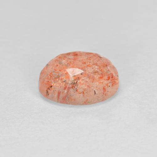 1.33캐럿 천연 진저 오렌지 선스톤, 타원형 컷, 7.8×6 mm, 투명한