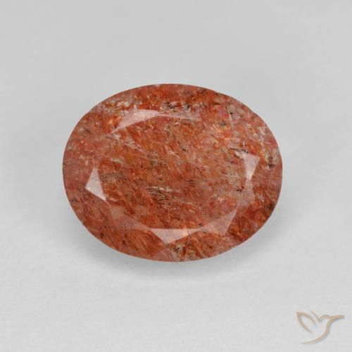 3.12ct 자연스러운 따뜻한 오렌지 썬스톤, 타원형, 투명한