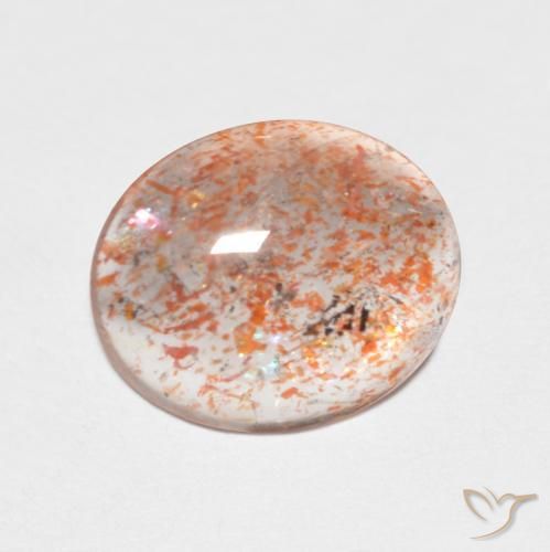 2.39ct 자연스러운 라이트 오렌지 썬스톤, 타원형, 투명한