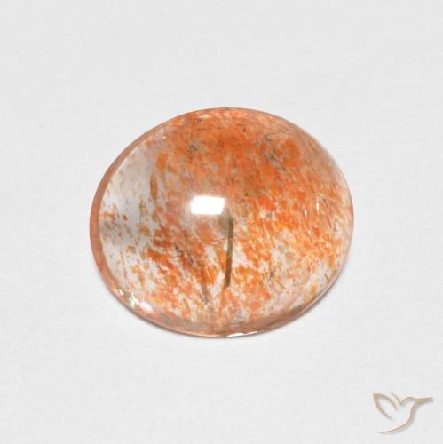 1.76ct 자연스러운 라이트 오렌지 썬스톤, 타원형, 투명한