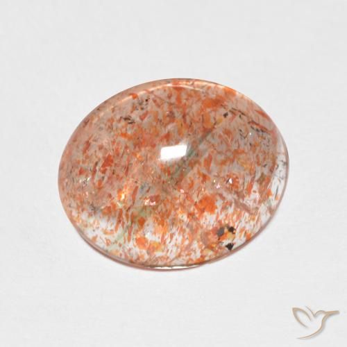 2.37ct 자연스러운 진저 오렌지 썬스톤, 타원형, 투명한