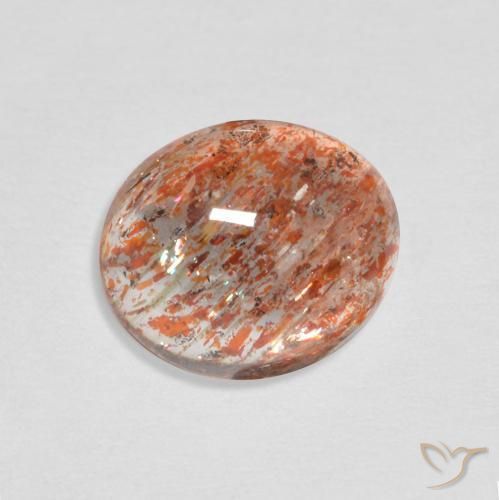 2.17ct 자연스러운 붉은 오렌지 썬스톤, 타원형, 투명한