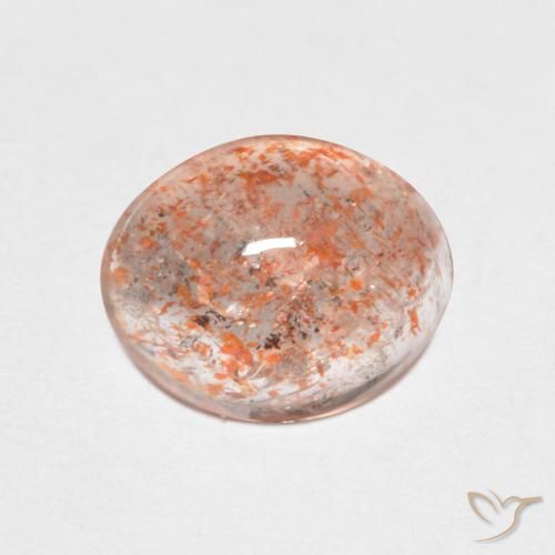 1.91ct 자연스러운 라이트 오렌지 썬스톤, 타원형, 투명한