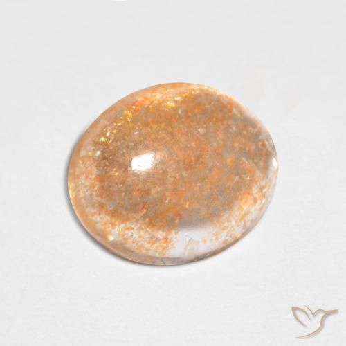 2.01캐럿 천연 Medium Light-Orange 썬스톤, 타원형, 투명한