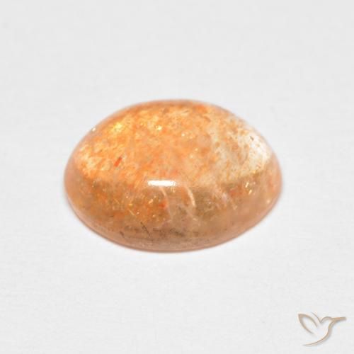 2.01캐럿 천연 Medium Light-Orange 썬스톤, 타원형, 투명한