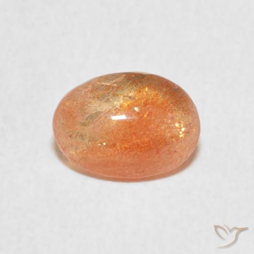 0.94ct 자연스러운 Medium Light-Orange 썬스톤, 타원형, 투명한