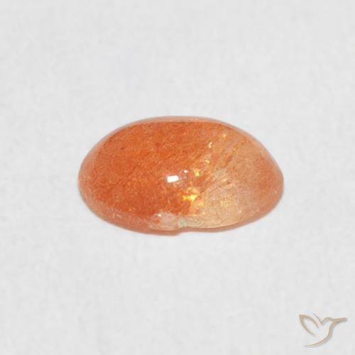 0.94캐럿 천연 Medium Light-Orange 썬스톤, 타원형, 투명한