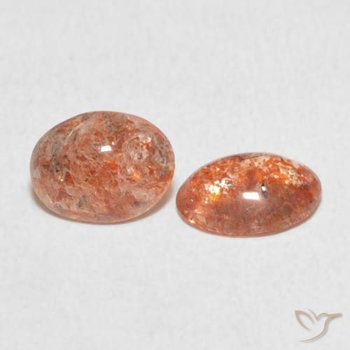 1.83캐럿 천연 Medium Light-Orange 썬스톤 보석, 타원형, 투명한