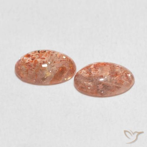 1.86캐럿 천연 Medium Light-Orange 썬스톤 보석, 타원형, 투명한
