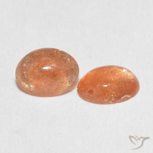 1.93캐럿 천연 Medium Light-Orange 썬스톤 보석, 타원형, 투명한