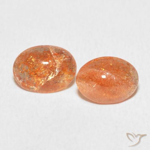 1.88ctw 자연스러운 Medium Light-Orange 썬스톤, 타원형, 투명한