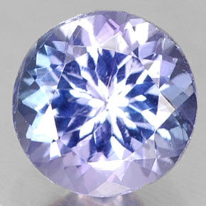 0.75캐럿 천연 블루 탄자나이트, 라운드 컷, 5.56 mm, VS
