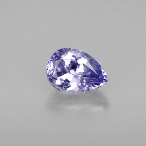 1.24캐럿 천연 푸르스름한 바이올렛 탄자나이트, 배 모양, 7.8×5.7 mm, VS