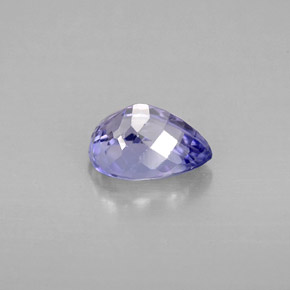1.24캐럿 천연 푸르스름한 바이올렛 탄자나이트, 배 모양, 7.8×5.7 mm, VS