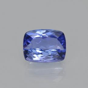 1.63캐럿 천연 바이올렛 블루 탄자나이트, 쿠션 컷, 7.3×5.7 mm, VS