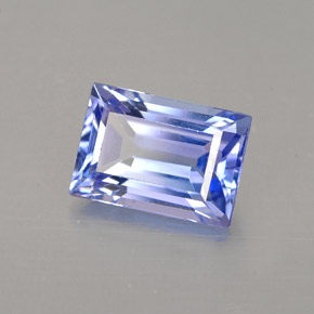 1.61캐럿 천연 바이올렛 블루 탄자나이트, 바게트, 8×5.6 mm, VS
