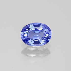 0.77캐럿 천연 푸르스름한 바이올렛 탄자나이트, 타원형 컷, 6.6×5.1 mm, VVS