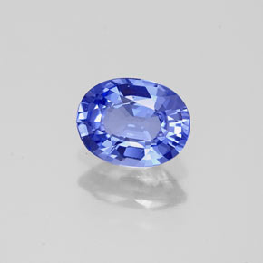0.77캐럿 천연 푸르스름한 바이올렛 탄자나이트, 타원형 컷, 6.6×5.1 mm, VVS