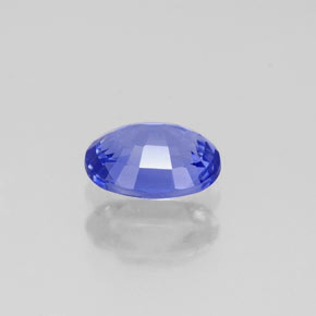 0.77캐럿 천연 푸르스름한 바이올렛 탄자나이트, 타원형 컷, 6.6×5.1 mm, VVS