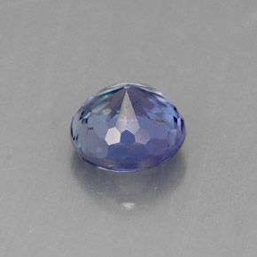 1.50캐럿 천연 바이올렛 블루 탄자나이트, 라운드 컷, 6.65 mm, VVS-VS
