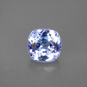 1.48캐럿 천연 바이올렛 블루 탄자나이트, 쿠션 컷, 6.8×6.7 mm, VS