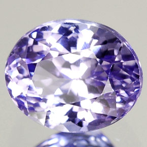 1.67캐럿 천연 바이올렛 블루 탄자나이트, 타원형 컷, 7.5×6.1 mm, VVS-VS