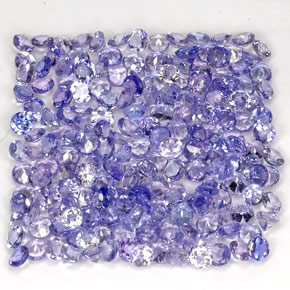 캐럿 천연 바이올렛 블루 탄자나이트 보석, 라운드 컷, 2.47 mm, VVS