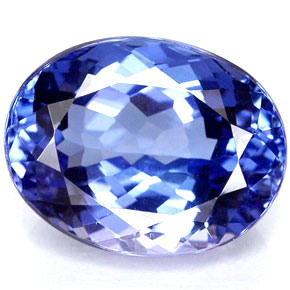 5.08캐럿 천연 바이올렛 블루 탄자나이트, 타원형 컷, 12.6×10.5 mm, IF