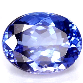 5.08캐럿 천연 바이올렛 블루 탄자나이트, 타원형 컷, 12.6×10.5 mm, IF