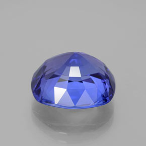10.76캐럿 천연 바이올렛 블루 탄자나이트, 쿠션 컷, 14×12.6 mm, VVS
