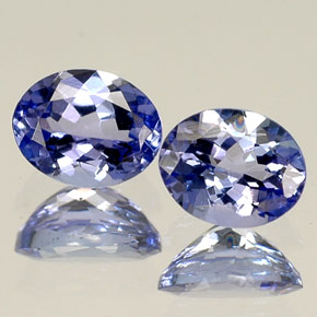캐럿 천연 바이올렛 블루 탄자나이트 보석, 타원형 컷, 5.1×4 mm, VVS-VS