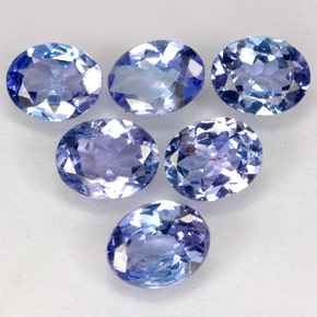 캐럿 천연 바이올렛 블루 탄자나이트 보석, 타원형 컷, 5.2×4.2 mm, VS