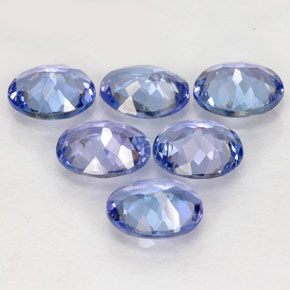 캐럿 천연 바이올렛 블루 탄자나이트 보석, 타원형 컷, 5.2×4.2 mm, VS