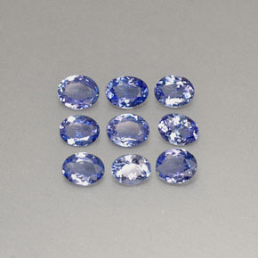 캐럿 천연 바이올렛 블루 탄자나이트 보석, 타원형 컷, 4.3×3.5 mm, VS