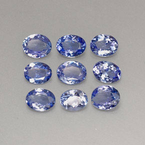 캐럿 천연 바이올렛 블루 탄자나이트 보석, 타원형 컷, 4.3×3.5 mm, VS