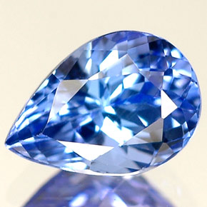 1.31캐럿 천연 바이올렛 블루 탄자나이트, 배 모양, 8.1×5.6 mm, VVS-VS