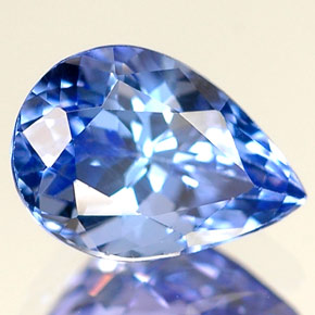 1.31캐럿 천연 바이올렛 블루 탄자나이트, 배 모양, 8.1×5.6 mm, VVS-VS