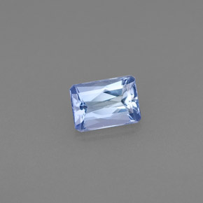 0.53캐럿 천연 바이올렛 블루 탄자나이트, 에메랄드 컷, 5.6×3.9 mm, VVS-VS