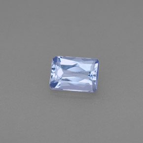 0.53캐럿 천연 바이올렛 블루 탄자나이트, 에메랄드 컷, 5.6×3.9 mm, VVS-VS