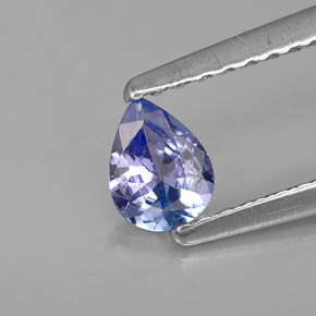 0.24캐럿 천연 바이올렛 블루 탄자나이트, 배 모양, 5×3.9 mm, VVS