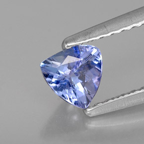 0.44캐럿 천연 바이올렛 블루 탄자나이트, 트릴리언, 4.8×4.8 mm, VVS-VS